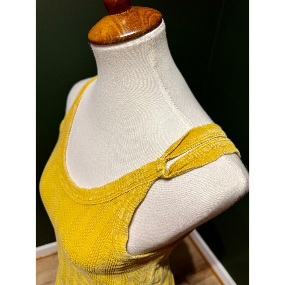 Universal Thread Yellow Textured Ribbed Tank Top Women's XS - Picture 6 of 8
